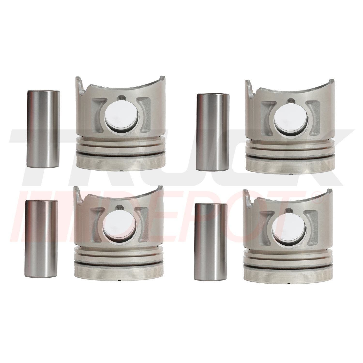 Juego de pistones Isuzu 4JB1 turbo precamara redonda pasador 34 mm (4 piezas)