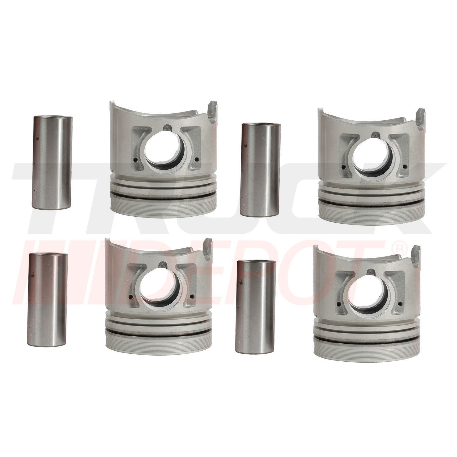 Juego de pistones Isuzu 4JB1 turbo precamara cuadrada pasador 34 mm (4 piezas)