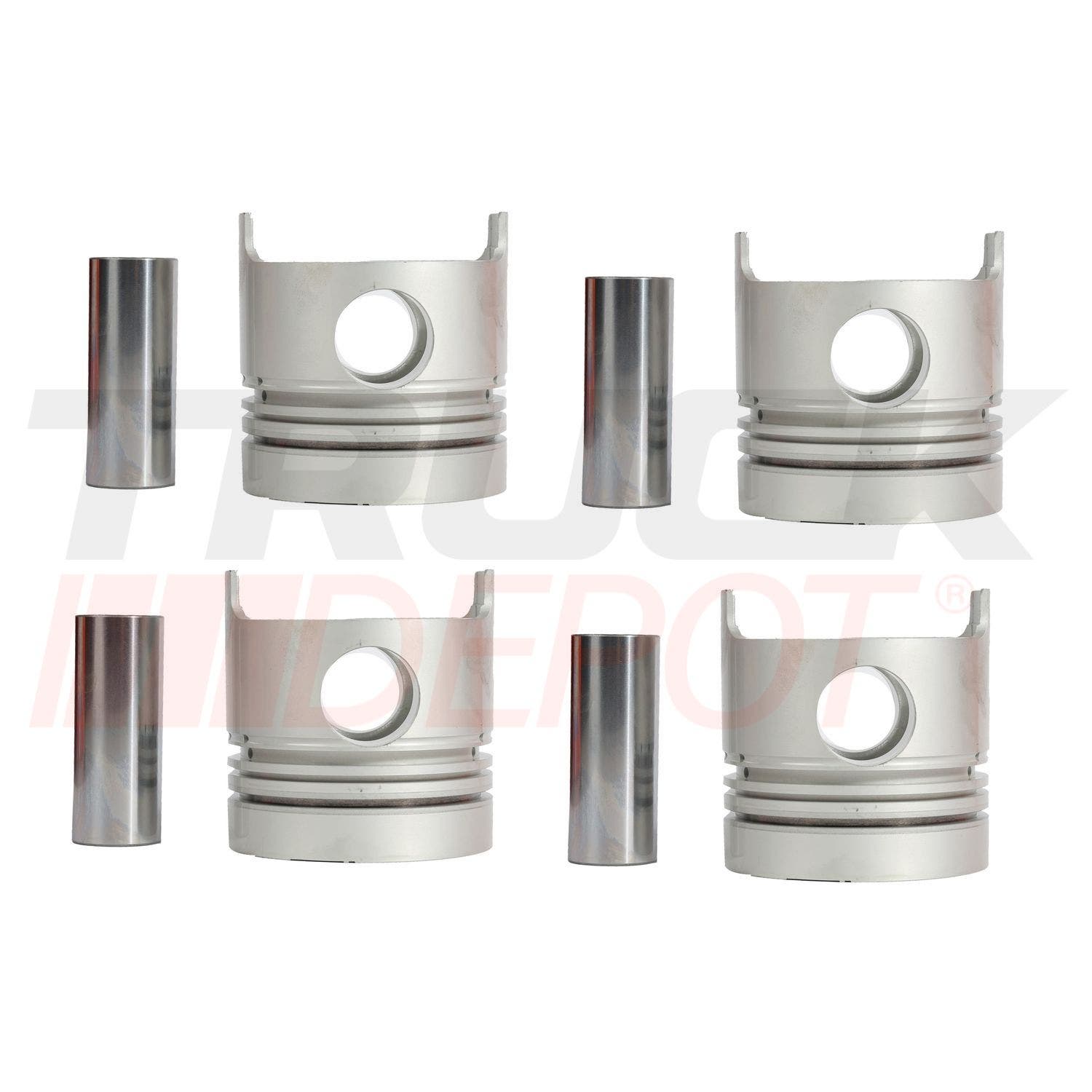 Juego de pistones Isuzu 4BD1 turbo precamara cuadrada pasador 35 mm (4 piezas)