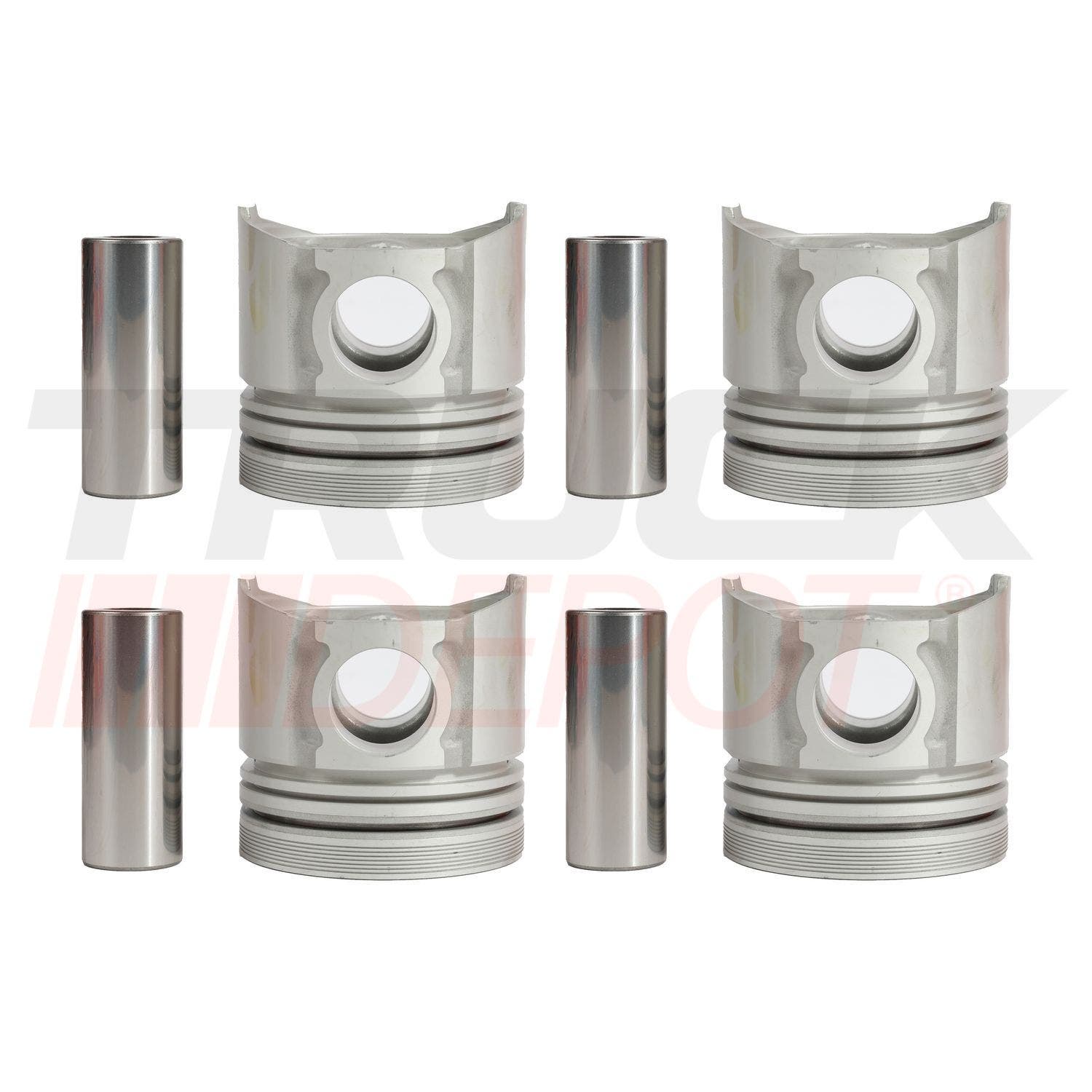 Juego de pistones Isuzu 4BD2 turbo con alfin precamara trebol pasador 35 mm (4 piezas)